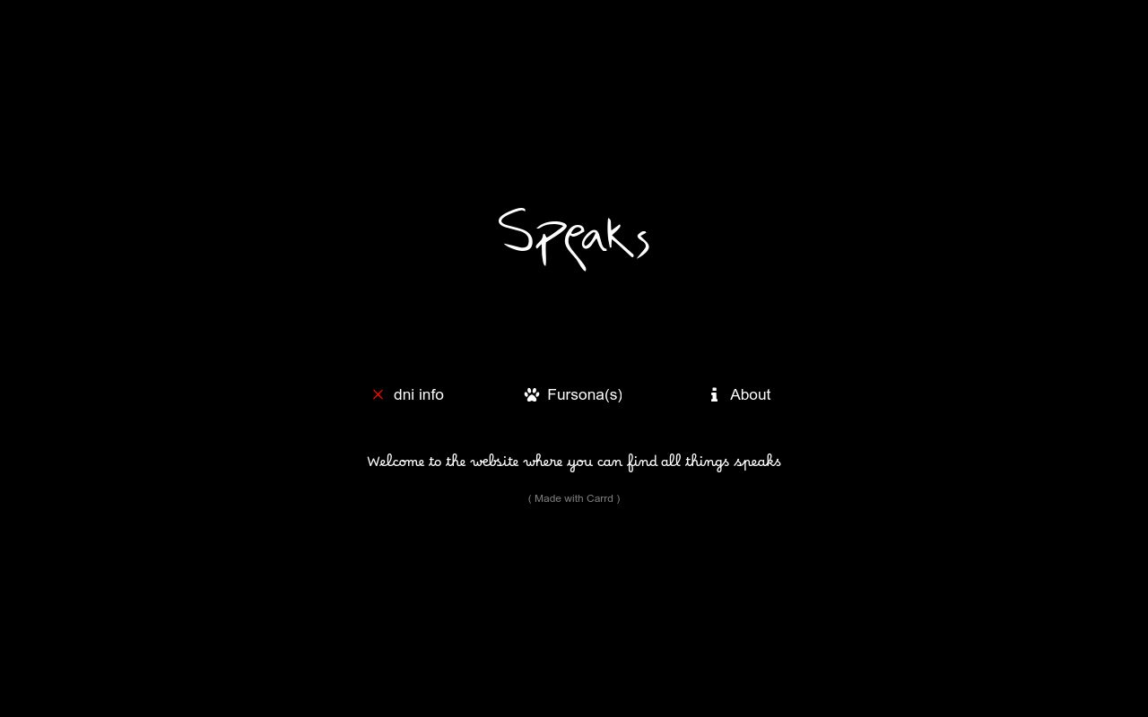 Carrd profile picture for @speaks